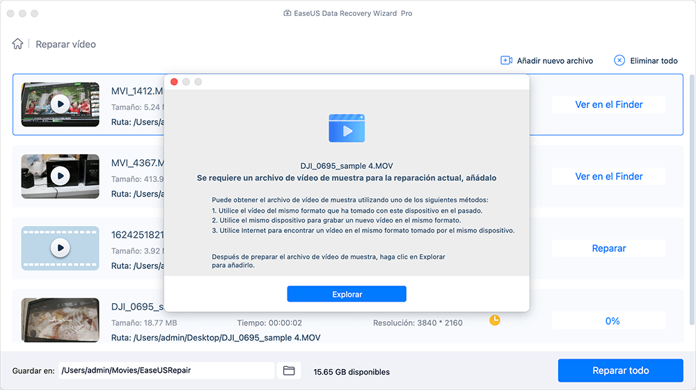 reparar videos en Mac - 4