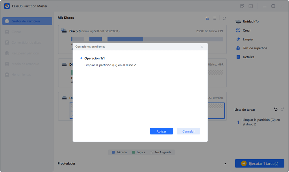 borrar datos con EaseUS Partition Master