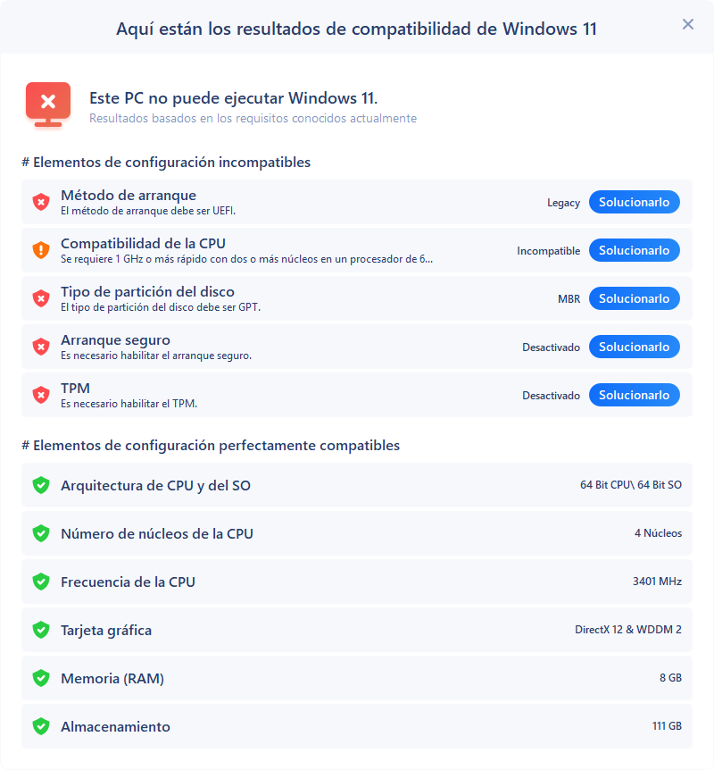 comprobar resultado compatibilidad windows 11