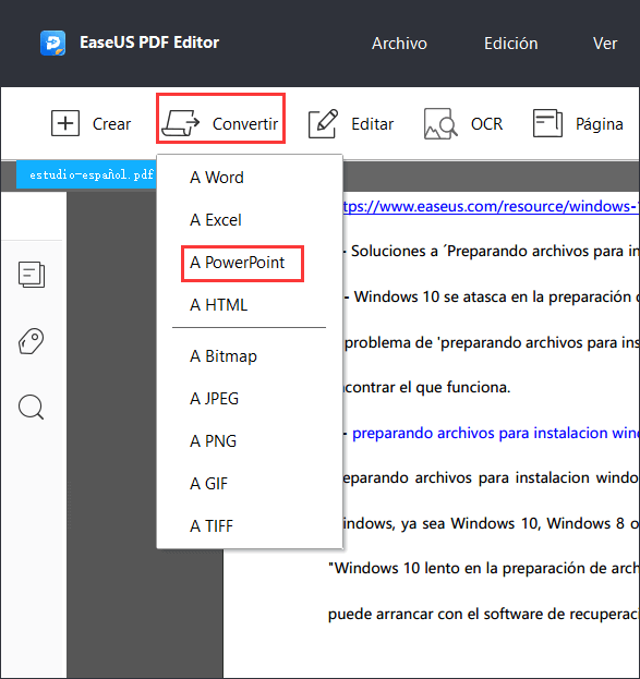 convertir pdf a ppt