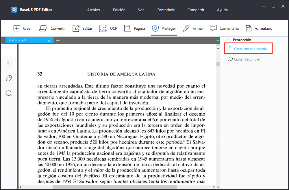 Cifrar PDF con EaseUS PDF Editor