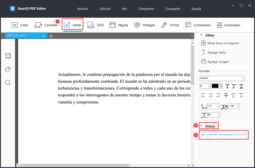 hacer clic en editar