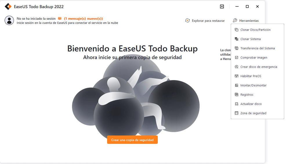 descarga el software de clonación de discos o de migración del sistema operativo